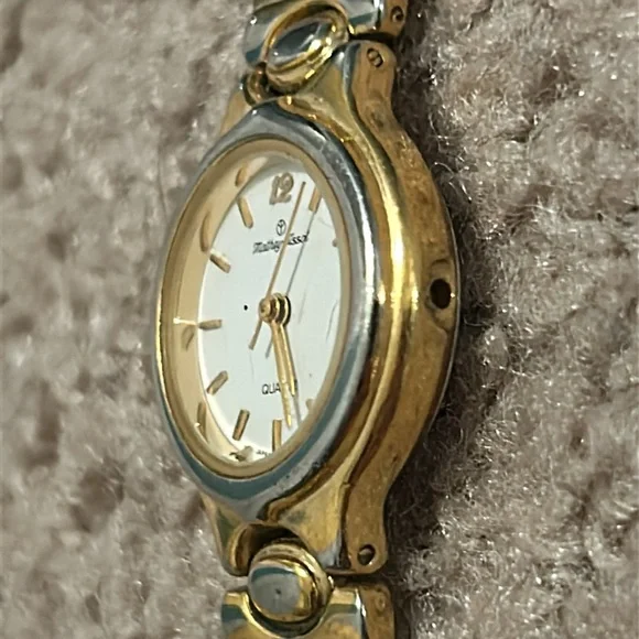 Mathey Tissot women’s vintage two tone bracelet watch one size‎